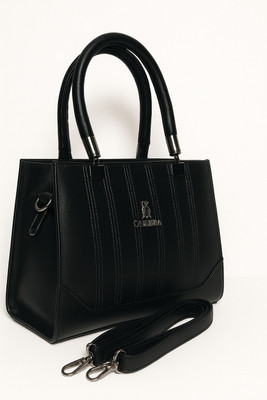 Lady Queen Black Tote Sling Shoulder Crossbody Bag-001