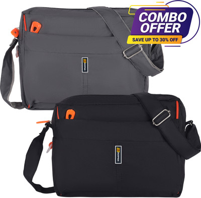 SJ Enterprises Black, Grey Sling Bag combo 2set Bag Sling Bag Stylish Crossbody Shoulder Bag for Travel & Casual(Pack of 2)