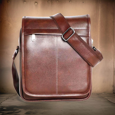 Shivra Brown Sling Bag Men Sling Bag extra large (S-11*8.5*3)
