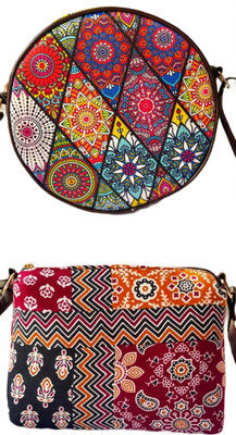 CRAFTWELL Multicolor Sling Bag Stylish New Trendy Unique Classy Design Shoulder Crossbody Sling Bag For Women(Pack of 2)
