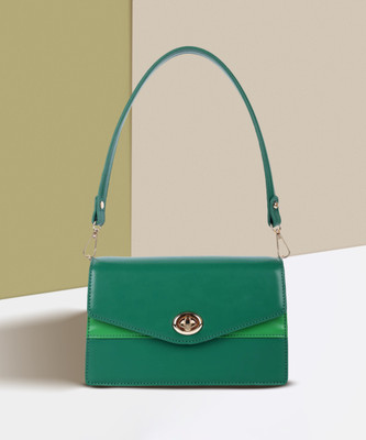 LINO PERROS Green Shoulder Bag Womens Green Hand Bag