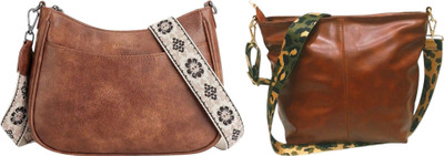 Dakota Brown, Brown Sling Bag /Shoulder Bag for Girls & Women(Pack of 2)
