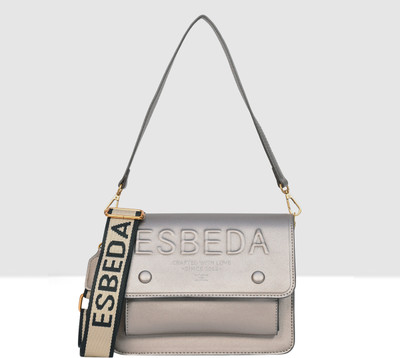 ESBEDA Silver Sling Bag Embossed Designer Sling Bag