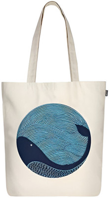 stylishq store White, Blue Tote Canvas Shoulder Bag for Daily Use, Shopping, Travel & beach bags