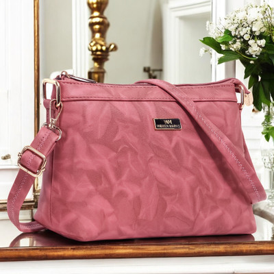 Women Marks Pink Sling Bag NBS-04-LEAF-PINK