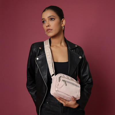 LINO PERROS Pink Sling Bag Women's Peach Crossbody Bag