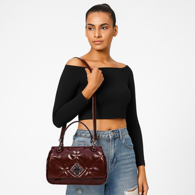 ESBEDA Maroon Sling Bag Structured Classic Sling Bag