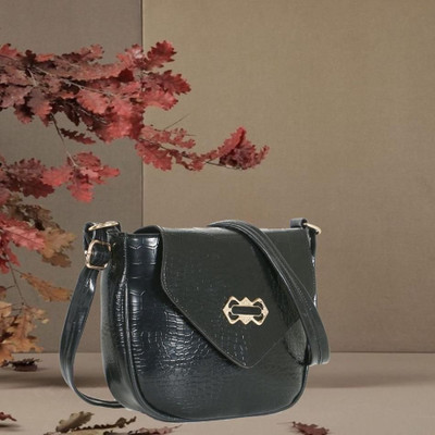 Nariox Black Sling Bag Elegant Stylish Women Slingbags