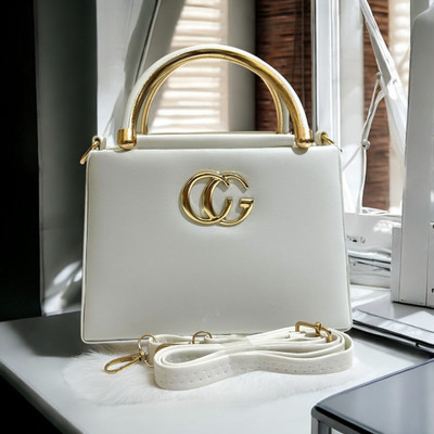Skorpio White Sling Bag Classy Stylish Sling Bag With long adjustable straps