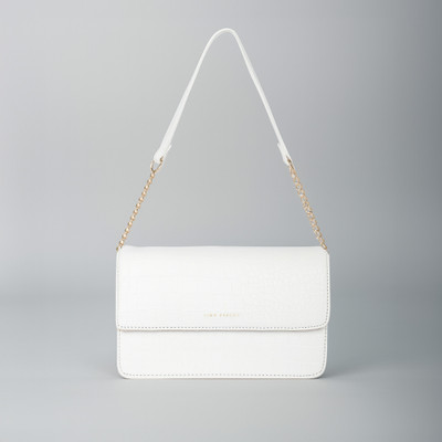 LINO PERROS White Shoulder Bag Womens White Hand Bag