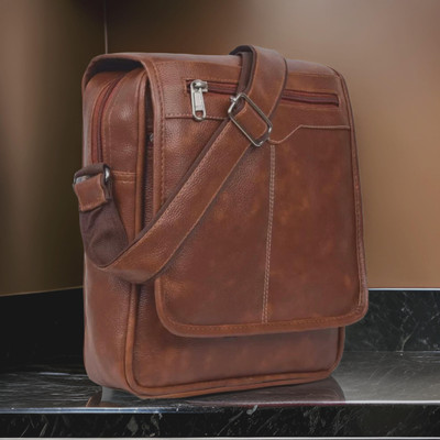 Shivra Tan Sling Bag Men Sling Bag side bag for men(S-12*11)