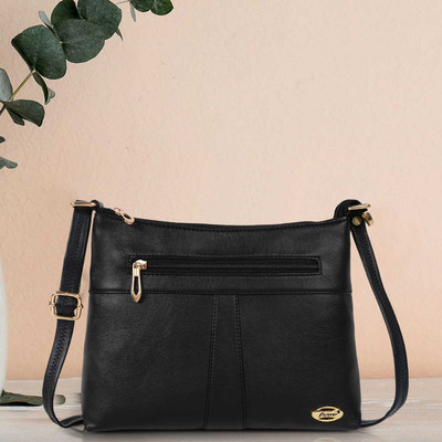 LANCER Black Sling Bag chikucolors-609