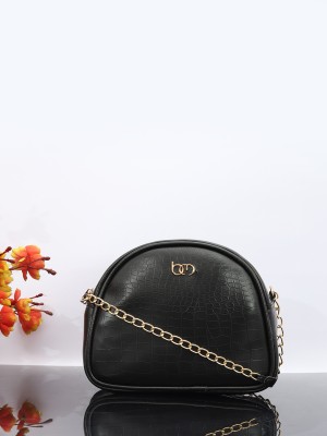 Bagsy Malone Black Sling Bag Women's Vegan Leather Sling Bag | Ladies Purse Handbag