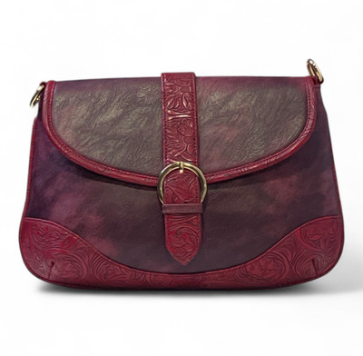 DAZZLE Red Sling Bag Women's Floral Embossed Flap Elegance Shoulder/Sling Bag for Girls/Women