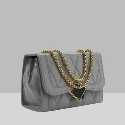 MST impex Grey Sling Bag Jelly Rectangle sling bag