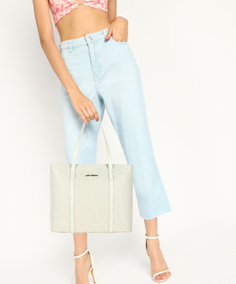 LINO PERROS White Sling Bag Womens White Print Handbag