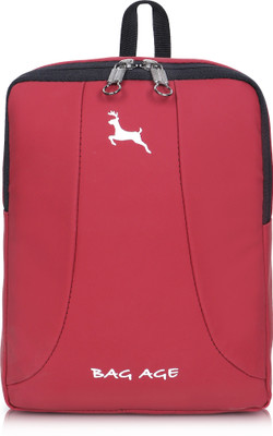 Bag-Age Red Sling Bag BG-4010 Unisex Crossbody Sling Bag, Adjustable Strap Office, Travel, Casual Use
