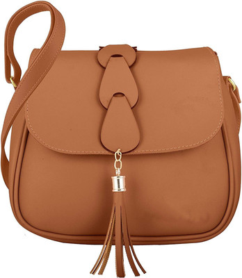 SHAMRIZ Tan Sling Bag Women's & Girls' Sling Bag (Tan)