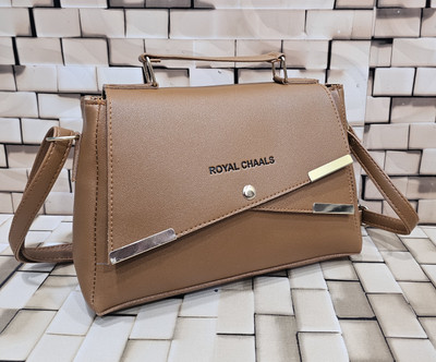 house of common Tan Sling Bag DHOLPATTI HOC