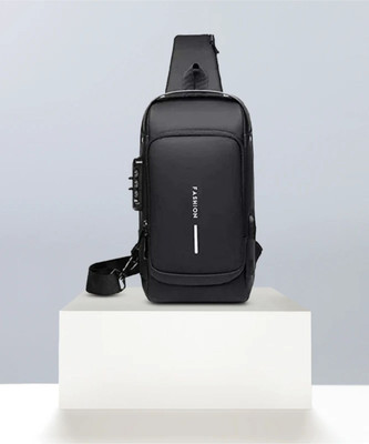 NKKL Multicolor Shoulder Bag Men Stylish Shoulder Bag with USB Port & Security Lock Perfect for Travel_VR78