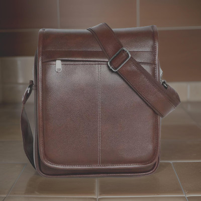 Shivra Brown Sling Bag Men Sling Bag extra large (S-11*8.5*3)