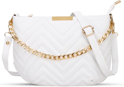 R FASHION White Sling Bag Sling Bag