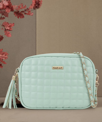 Fastrack Green Sling Bag Quilted