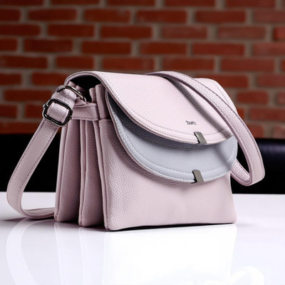 Exotic Purple Sling Bag Dual-Tone with Dual Flaps – A Unique and Stylish Design Bag