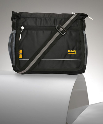 Blowzy Black Sling Bag College crossbody Travel Unisex Office Business Messenger Bag