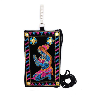 MAHA Black Sling Bag black girl mobile pouch for both girl and women