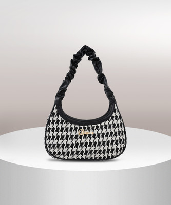 DIXON Black, White Shoulder Bag Casual Classic Shoulder Trendy Fashionable Daytrip Slingbag For Women