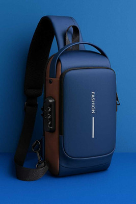 vaxyl Blue Shoulder Bag Waterproof Slim Unisex Crossbody Bag