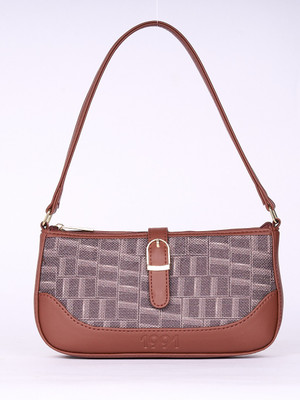 1991 by Zouk Toda Twills Classic Sling Bag Sling Bag(Grey, 1.92 L)