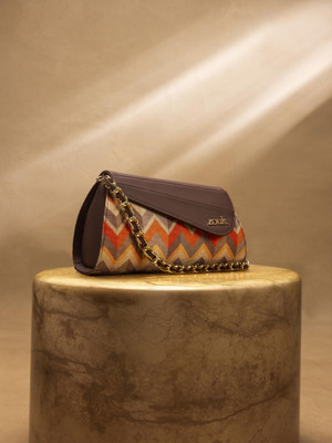 ZOUK Orange Sling Bag Rhea Kapoor Baguette - Tidal Wave
