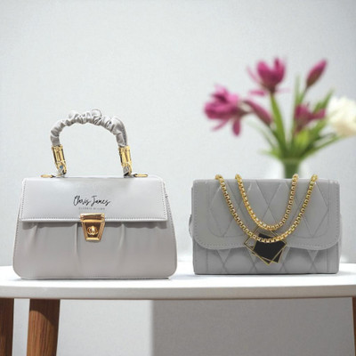 clarisjames Grey Sling Bag Grey Combo casual stylish trendy slingbag women(Pack of 2)