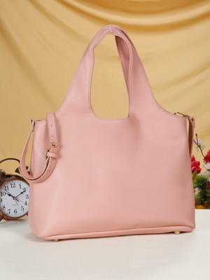 Mast & Harbour Pink Hand-held Bag Women Solid Structured Handheld Bag