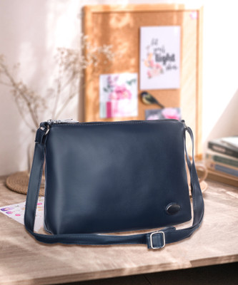 Leather Land Blue Sling Bag Exuberant Design