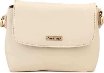Fastrack Pink Sling Bag Cream Satchel Bag