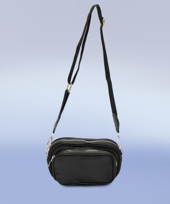 DESENCE Black Sling Bag Parachute Sling Bag