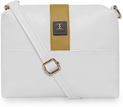 ESBEDA White Sling Bag Two Contrasting Colors Sling Bag