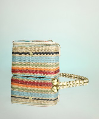 Haute Sauce Multicolor Hand-held Bag The Straw Box Bucket Bag