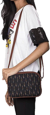 ZOUK Multicolor Sling Bag Ikat GreRe Printed Sling Bag for Women