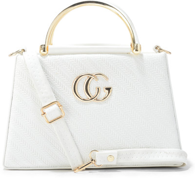 DOR White Sling Bag Women's Handbag PU Leather Shoulder & Top Handle Bag for Casual, Office & Party