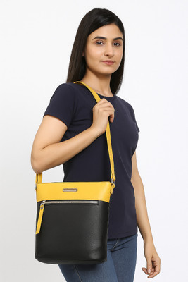 ARNLC Yellow, Black Sling Bag Women Yellow Sling Bag