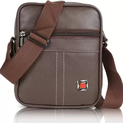 EMMCRAZ Brown Sling Bag Brown Sling Bag Casual Trendy Travel Shoulder Crossbody Daytrip Men Slingbag