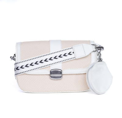 santorini White Sling Bag Avanté Women’s Premium Faux Leather Sling Bag