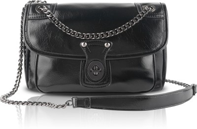 Angeline Black Sling Bag Thick Chain Women Sling Bag