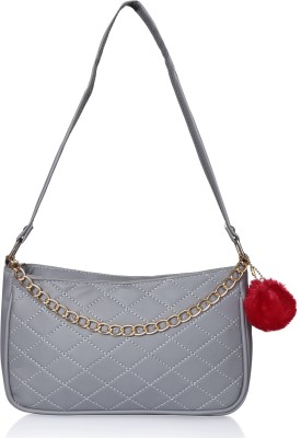 MAPPLE Grey Sling Bag Women's Leatherette Sling Bag (Grey_MPL-41)