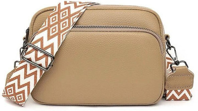 accomade Multicolor Sling Bag Small Crossbody Bag with Wide Guitar Strap with back & front Zipper Pocket
