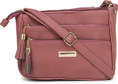 Craveforit Maroon Sling Bag women sling bag with 5 zip compartments